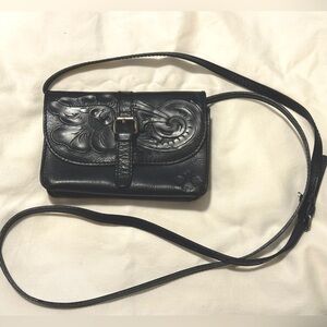 Patricia Nash black leather crossbody